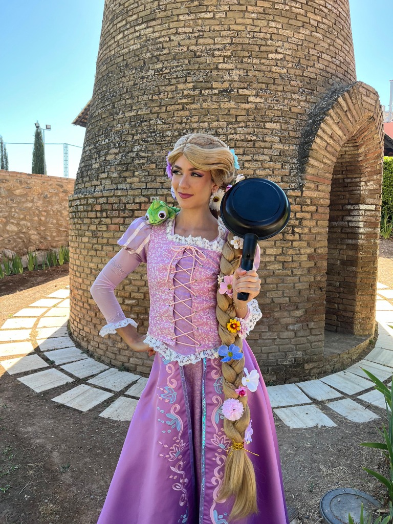 Rapunzel con sartén